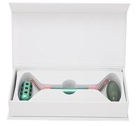 Qukaim Rodillo de germanio, rodillo de masaje facial de germanio, masajeador manual portátil para adelgazar, verde, herramienta de tratamiento facial para uso doméstico