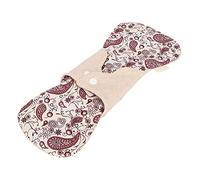 Qukaim Servilleta sanitaria lavable de tela lavable, almohadilla menstrual reutilizable, servilleta sanitaria reutilizable, respetuosa con la piel femenina, color café, 25 cm de largo