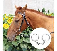 Qukaim Snaffle, herramienta multiusos para caballos, boca rota con eslabón curvado, 12,7 cm, color plateado