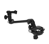 Qukaim Soporte de cabeza de bola giratoria de 360° de metal, adaptador de base de brazo de lámpara de fotografía, negro, compatible con cámaras y trípodes