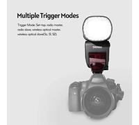 Qukaim Soporte de flash ajustable para Godox V860II V850II TT685 TT600, soporte en L con adaptador Bowens, compatible con Canon 5DII, III, IV, 1/8000s Sync