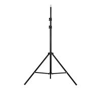 Qukaim Soporte de luz de trípode de metal ajustable, altura máxima de 2 m, tornillo de 1/4 pulgadas para estudio de fotografía, compatible con luz de video LED, paraguas y anillo de luz