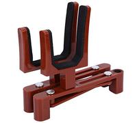 Qukaim Soporte plegable para violín portátil, soporte de violín ajustable para instrumentos, diseño ligero y compacto, ideal para uso doméstico y escenario, color rojo