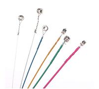 Qukaim Steel Chord - Juego de 6 cuerdas de repuesto para guitarra acústica, colores arcoíris, alambre de acero colorido para instrumentos de cuerda, compatible con varias guitarras