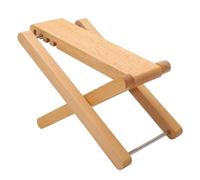 Qukaim Taburete para guitarra, reposapiés ajustable en altura con 4 posiciones, taburete plegable de madera maciza para rendimiento y práctica, regla deslizante multicolor para principiantes