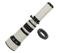 Qukaim Teleobjetivo de zoom manual F8-F16 de 650-1300 mm con anillo adaptador para cámara de montaje AF, lente de zoom de teleobjetivo, compatible con cámaras