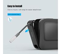 Qukaim Telesin - Cubierta protectora lateral para puerta de batería, puerto de carga tipo C, correa de repuesto para Hero 9, 10, 11, cámara de acción