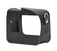 Qukaim Telesin - Funda protectora de piel sintética hecha a mano, estilo vintage, para cámara deportiva Hero8, color negro