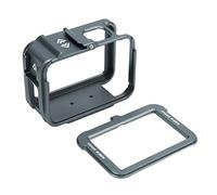 Qukaim Telesin - Funda protectora para jaula de cámara, marco resistente a los golpes con soporte de zapata fría para Hero 10 9, marco de protección para cámara deportiva