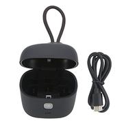 Qukaim TELESIN Wirel - Cargador de caja de micrófono, ABS 3.7 V 4000 mAh, funda de carga de tres ranuras con puerto tipo C para Wirel Go, caja de carga de micrófono