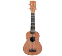 Qukaim Ukelele Ukelele de caoba de 21 pulgadas con perilla cerrada, instrumento musical apto para principiantes, incluye bolsa de nailon, ligero, fácil de tocar, adecuado para todas las edades