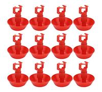 Qukaim Vasos de riego para aves de corral, 15 cuencos de riego de pollo, bebedores automáticos de pollo con tetina, tazas de riego de aves de corral para criar pollos, fácil de usar, diseño duradero