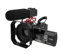 Qukaim Videocámara de vídeo, 5K HD, WiFi, pantalla táctil de 3 pulgadas, zoom de 18X, videocámara digital DV para exteriores con capucha y asa, cámara DVR de mano