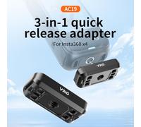Qukaim VRIG AC19 - Adaptador magnético de liberación rápida 3 en 1 para trípode de cámara, repuesto para X4, montaje de liberación rápida, soporte magnético
