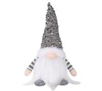 Qukoielly Decoración navideña de, con Lentejuelas, muñeco de Peluche - de Navidad Iluminado, para Fiestas de Vacaciones, Invierno, Festivas, hogar, Lugar de Trabajo, estantería, Cocina