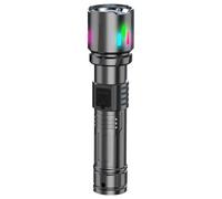 Qukoielly Linterna magnética, lámpara de alto brillo de 7 modos | Pantalla de batería LED impermeable linternas de mano | para senderismo, supervivencia, noche, pesca, trabajo, corte de energía