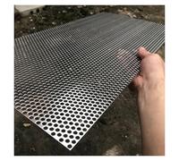 Qulamrdk Chapa de Acero Inoxidable 304 Chapa Perforada Acero Malla Metálica, Acero Resistente Placa de Observación 0,8mm de Espesor Chapa Metálica(10mm Mesh,40x40cm)