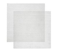 Qulamrdk Chapa de Acero Inoxidable Perforada Chapa de Acero Inoxidable 304 Rejilla Decorativa, para Decoración del Hogar e Industria Chapa Perforada(2mm Mesh,40x40cm)