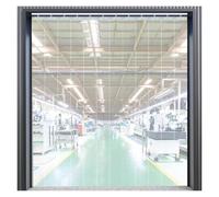 Qulamrdk Corredera Plegable Transparente para Puertas Lcortina Rayas Cortina Tiras Vinilo Plástico Cortinas PVC Apto para Talleres y Almacenes, Impermeable.(2.15x2.5m)