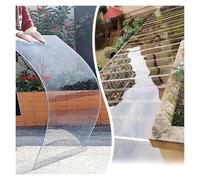 Qulamrdk Planchas Policarbonato Transparente, Protección UV Paneles de Techo Transparente for Invernaderos Jardines Garaje Marquesinas ExteriorHoja Acrílico(0.6x25m/1.97x82ft)