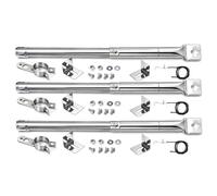 QuliMetal 31 - 45 cm, repuesto universal para quemador Landmann Triton 2, Enders Monroe, Tepro, Campingaz, Taino, Proficook, Barbecook, quemador de tubo ajustable, 3 unidades