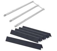 QuliMetal Barras Aromatizantes de 24.5 Pulgadas y Quemador de Parrilla SUS304 de 34.5 Pulgadas para Weber Genesis 300, E310 E320 S310 S320 EP/CEP 310 y 320 Reemplaza a Weber 7540 67722 67820