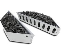 QuliMetal Cestas para Carbón para Weber 47, 57, 67cm - Juego de 2 - Compatible con 7403 - Portacarbón para Briquetas - para Kettle, One Touch, Master Touch