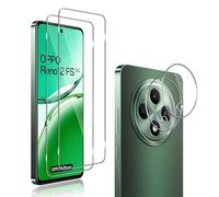 QULLOO 2+2 Piezas Protector de Pantalla para OPPO Reno 12 FS (5G / 4G) / OPPO Reno 12F (5G/4G) / Reno 12 F Cristal Templado + Protector de Lente de cámara, 9H Dureza Vidrio Templado Sin Burbujas Film
