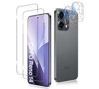 QULLOO 2+2 Piezas Protector de Pantalla para Oppo Reno 14 5G+ Protector de Lente de cámara, 9H Dureza Vidrio Templado Sin Burbujas Cristal Templado