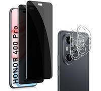 QULLOO 2 Piezas Protector de Pantalla Privacidad Compatible con Honor 400 Pro + 2 Piezas Protector de Lente de Cámara,9H Dureza Anti-Spy Cristal Templado HD Vidrio Templado
