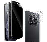QULLOO 2 Piezas Protector de Pantalla Privacidad Compatible con Xiaomi Redmi Note 15 Pro Plus 5G/ Poco M8 Pro [No es de Cristal]+ 2 Piezas Protector de Lente de Cámara, Anti-Spy Pantalla de hidrogel