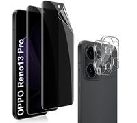 QULLOO 2 Piezas Protector de TPU Pantalla Privacidad Compatible con OPPO Reno 13 PRO + 2 Piezas Protector de Lente de Cámara, Anti-Spy TPU HD