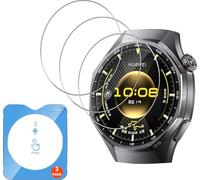 QULLOO 3 Piezas Protector de Pantalla para HUAWEI Watch GT 6 Pro 46 mm Cristal Templado, 2.5D HD cobertura completa Vidrio,Sin Burbujas Transparente Screen Protector para HUAWEI Watch GT 6 Pro 46 mm