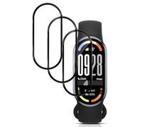 QULLOO 3 Piezas Protector de Pantalla para Xiaomi Band 10, 3D HD cobertura completa Película Suave, Sin Burbujas Transparente Proteccion Película Screen Protector, Anti-Arañazo.