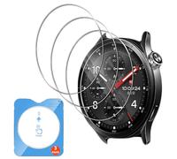 QULLOO 3 Piezas Protector de Pantalla para Xiaomi Watch S5 Cristal Templado, 2.5D HD cobertura completa Vidrio,Sin Burbujas Transparente Screen Protector para Xiaomi Watch S5