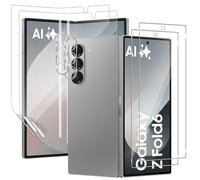 QULLOO Cristal Templado para Samsung Galaxy Z Fold 6 / Fold6 5G, HD Frontal Vidrio Templado + Dentro Flexible Protector de Pantalla + Protector de Lente de Cámara [2+2+2 Piezas]