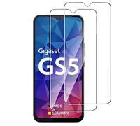QULLOO para Gigaset GS5 Protector de Pantalla,[2 Pack] 9H Dureza Vidrio Templado Sin Burbujas Antiarañazos Antihuellas Protector de Cristal Templado Premium - Transparent