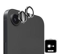 QULLOO para iPhone 16e Protector de Lente de Cámara, Cristal Vidrio Templado 9H Individuo Metal Cámara Trasera Protector Camara, 2 Juego (Negro Espacial)