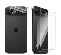 QULLOO para iPhone 17 Air Protector de Vidrio Templado Trasero, [2+2 piezas] Protector Trasero & Protección de Cámara, Anti-Rayones HD, Dureza 9H Lámina Trasera