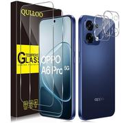 QULLOO para OPPO A6 Pro Protector de Pantalla, [2+2 Piezas] Cristal Templado & Protector de Lente de Cámara, Ultra HD Sin Burbujas 9H Dureza Vidrio Templado