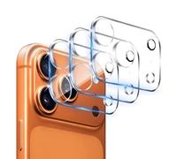 QULLOO Protector de Lente de Cámara para iPhone 17 Pro Max, Cristal Vidrio Templado de Camara, 9H Dureza, Anti-Rasguños, Ultra Transparente, 3 Unidades