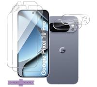 QULLOO Protector de Pantalla para Google Pixel 10 Pro [No es de Cristal], 2 Piezas películas de hidrogel y 2 Piezas Protector Camara Cristal Templado, Fácil instalación
