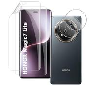 QULLOO Protector de Pantalla para Honor Magic 7 lite 5G [No es de Cristal], 2 Piezas películas de hidrogel y 2 Piezas Protector Camara Cristal Templado, Fácil instalación
