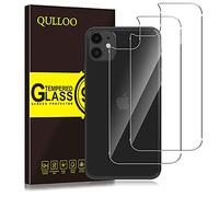 QULLOO Protector de Pantalla para iPhone 11 Protector de Pantalla Trasera de Vidrio, Cobertura Completa Anti-Huellas Reemplazo de Carcasa para iPhone 11-2 Piezas
