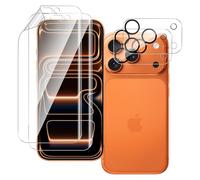 QULLOO Protector de Pantalla para iPhone 17 Pro [No es de Cristal], 2 Piezas películas de hidrogel y 2 Piezas Protector Camara Cristal Templado, Fácil instalación
