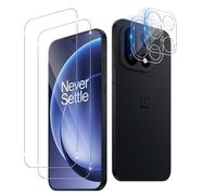 QULLOO Protector de Pantalla para OnePlus 15 5G, 2 Piezas Cristal Vidrio Templado y 2 Piezas Protector Lente Cámara, [Dureza 9H] HD Anti-Arañazos Película Protectora, Fácil instalación