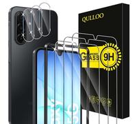 QULLOO Protector de Pantalla para Samsung Galaxy A17 4G / 5G, 3 Piezas Cristal Templado y 3 Piezas Protector de Lente de Cámara, Dureza 9H Ultra Resistente Vidrio Templado