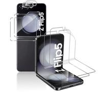 QULLOO Protector de Pantalla para Samsung Z Galaxy Flip 5 5G, Protector de Flexible Soft TPU + Protector de Pantalla Trasera + Protector de Cámara [2+2+2 Piezas]