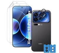 QULLOO Protector de Pantalla para Xiaomi 17 Pro Max [No es de Cristal], 2 Piezas películas de hidrogel y 2 Piezas Protector Camara Cristal Templado, Fácil instalación