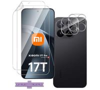 QULLOO Protector de Pantalla para Xiaomi 17T Pro [No es de Cristal], 2 Piezas películas de hidrogel y 2 Piezas Protector Camara Cristal Templado,Fácil instalación
